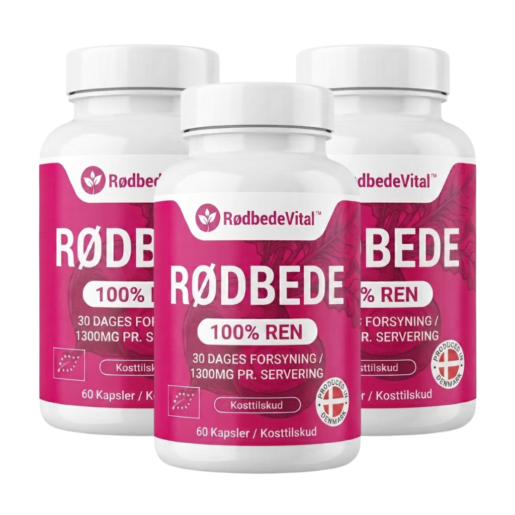 RødbedeVital™ Rødbedekapsler | Daglig støtte til blodcirkulation, energi og ledkomfort