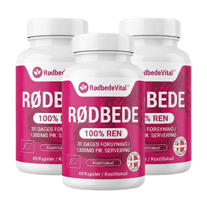 RødbedeVital™ Rødbedekapsler | Daglig støtte til blodcirkulation, energi og ledkomfort